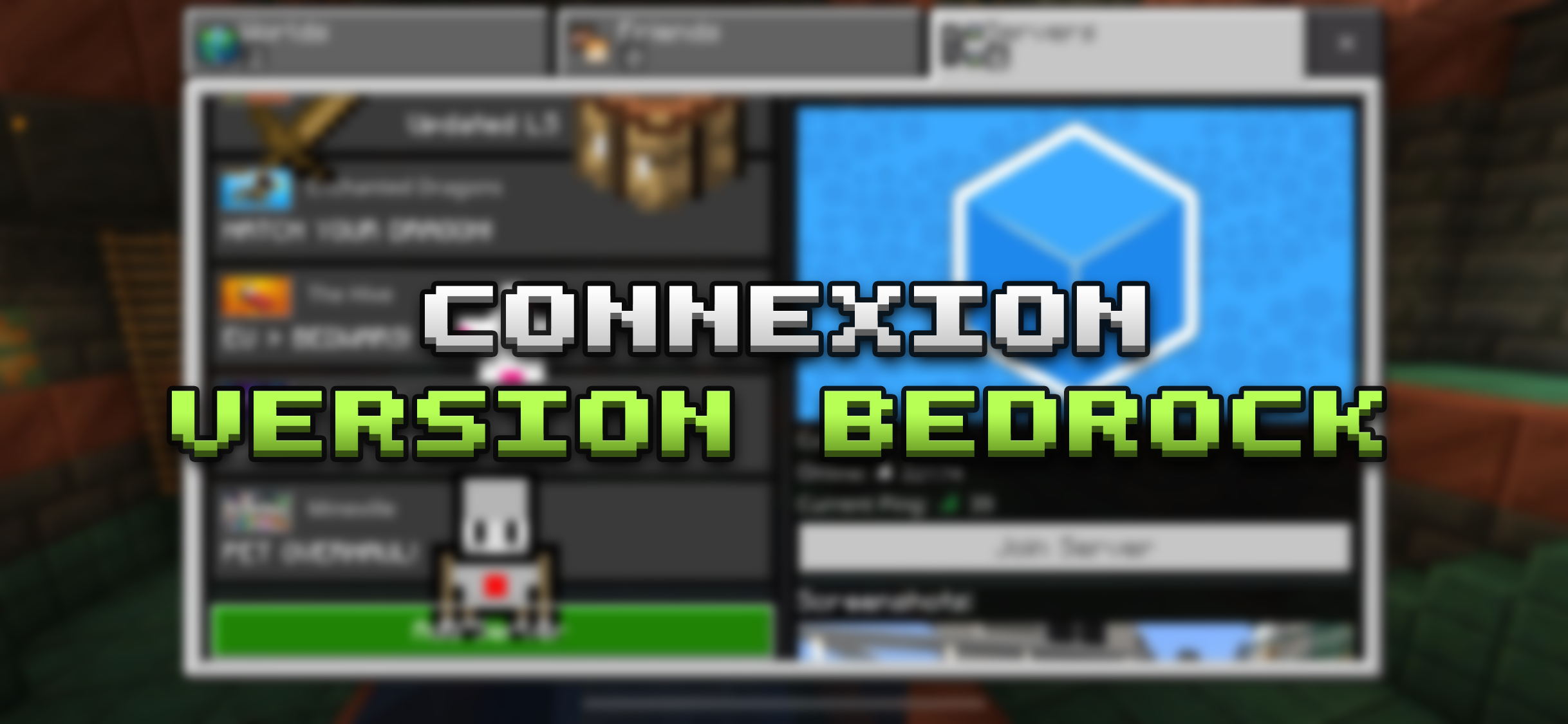 Comment rejoindre en version bedrock